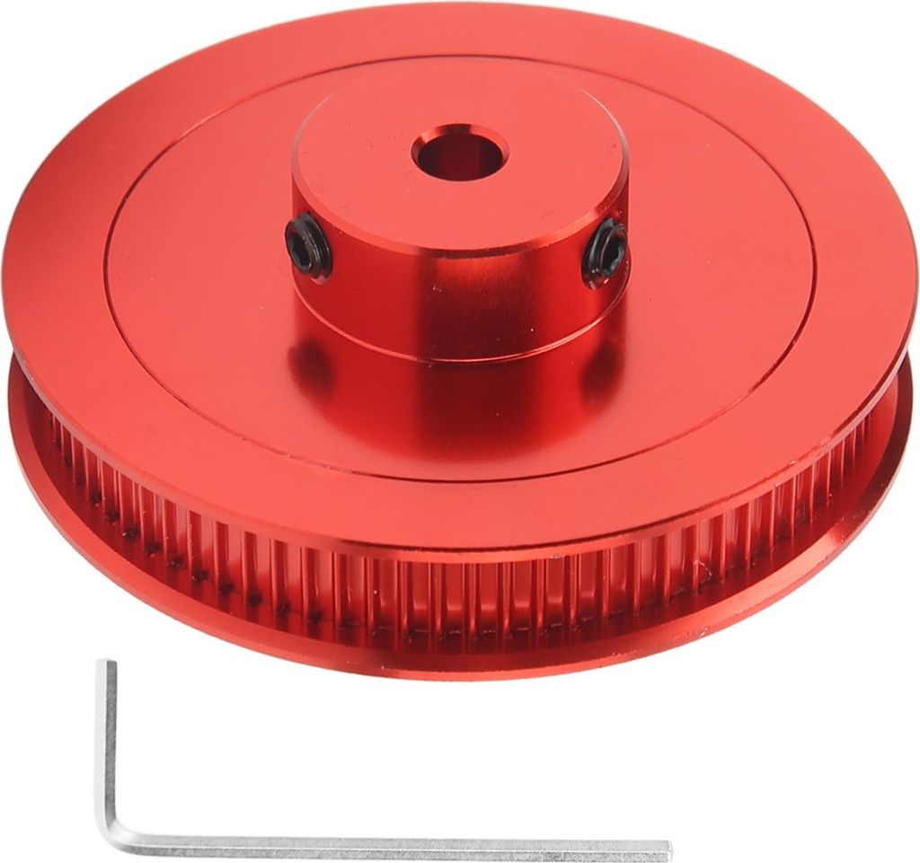 Synchronrad 80T 5mm GT2 Zahnriemenscheibe aus legiertem Stahl für 3D-Drucker und CNC-Drehmaschinen, rot