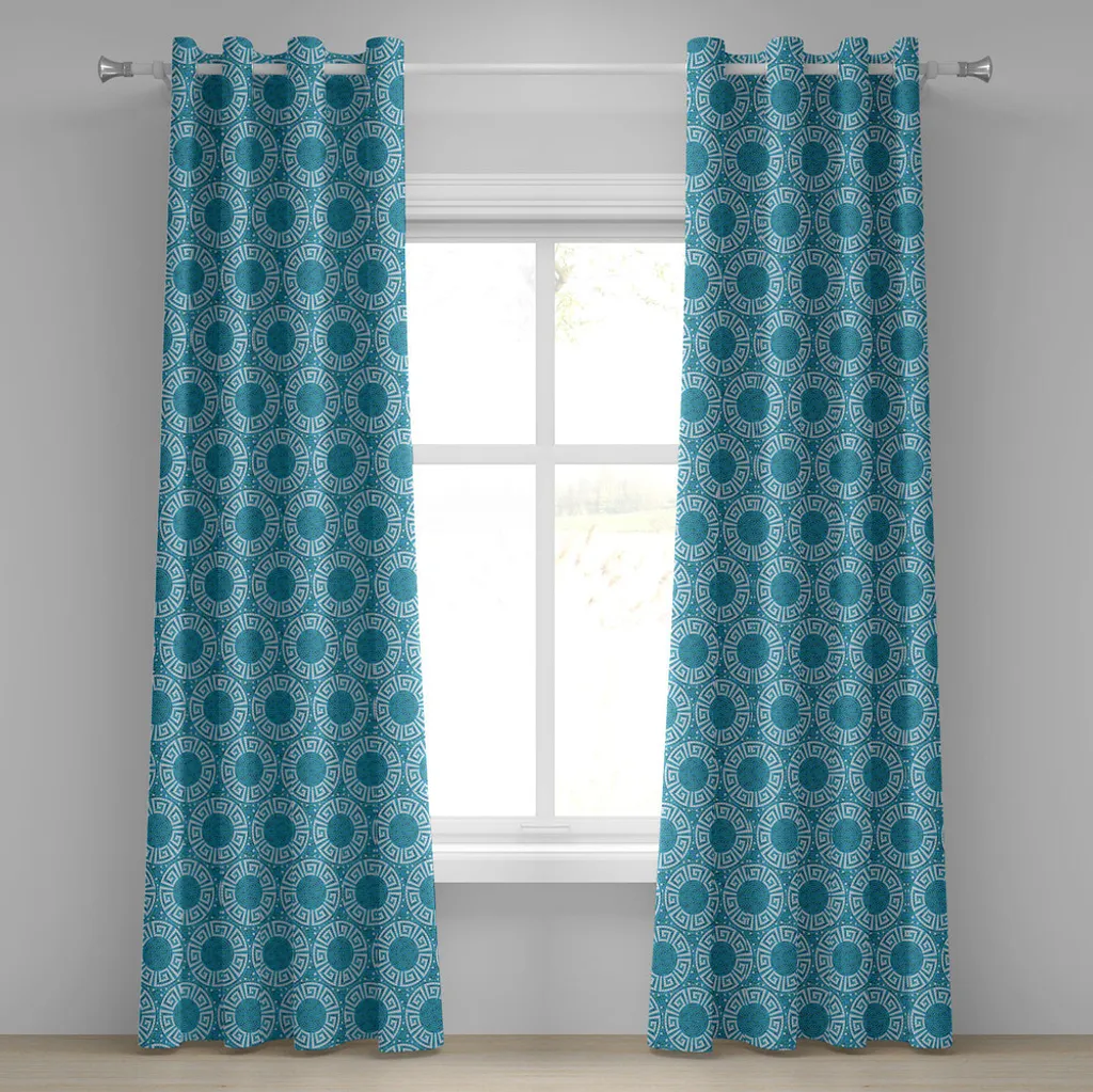 ABAKUHAUS Tenda Mosaico Greco 280x245cm Verde Blu - Arredo Classico