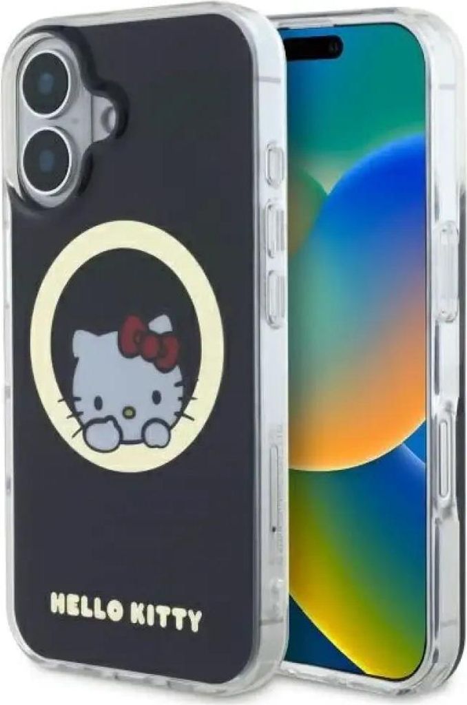 Hello Kitty HKHMP16SHSWKK iPhone 16 6,1" schwarz hardcase IML Sweet Kitty Magsafe Schutzhülle