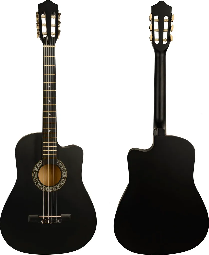 Guitare classique acoustique 6 cordes cutaway avec pack complet débutant - 4