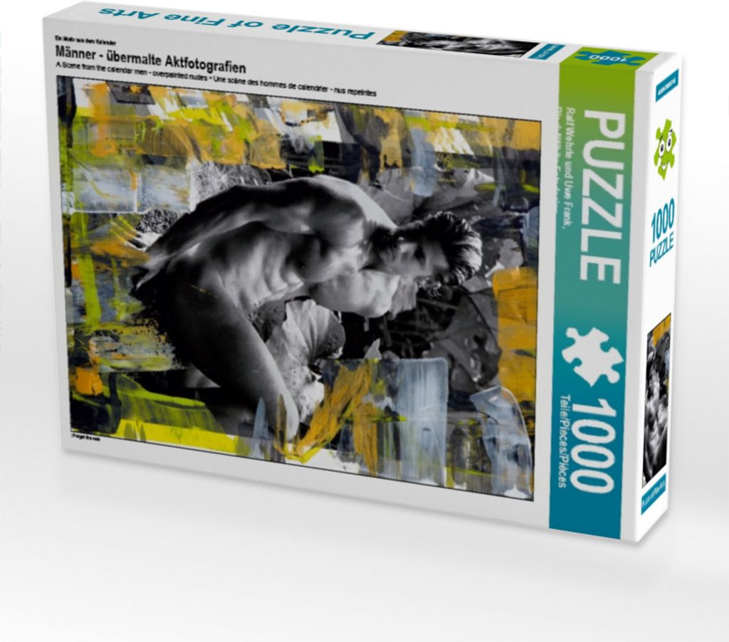 CALVENDO Puzzle Ein Motiv aus dem Kalender Männer - übermalte Aktfotografien | 1000 Teile Lege-Größe 64x48cm Foto-Puzzle für glückliche Stunden
