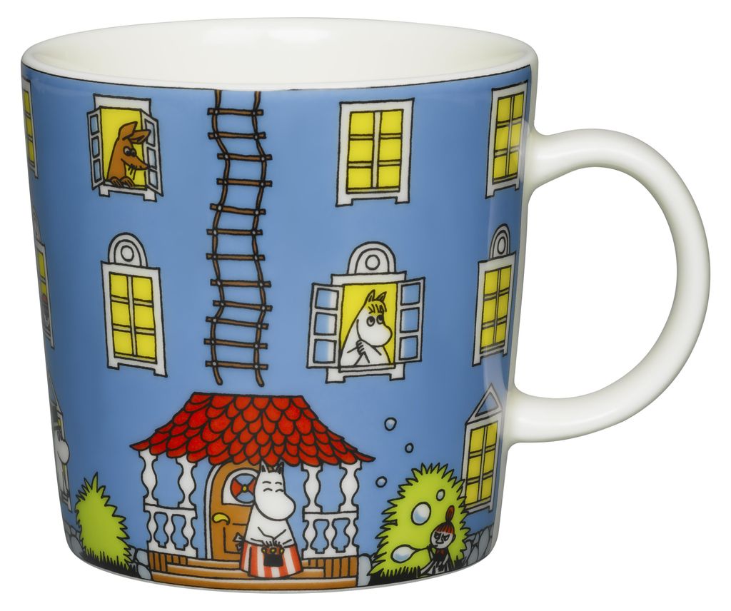 Moomin by Arabia Mumins Haus Tasse  0,3 l blau, mehrfarbig Produktbild 