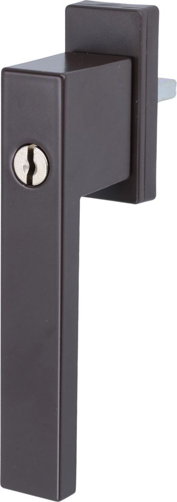 Fenstergriff Fensterolive Rasterolive Abschliessbar Einbruchschutz mit Schlüssel Braun RAL8019