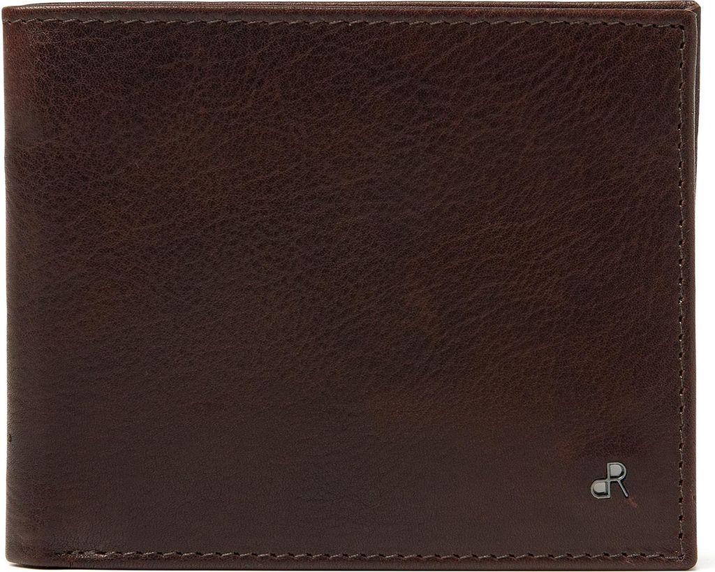 dR Amsterdam Kompakte Herren Leder-Geldbörse mit RFID | Brieftasche Leder | Milan - 28581 Brown