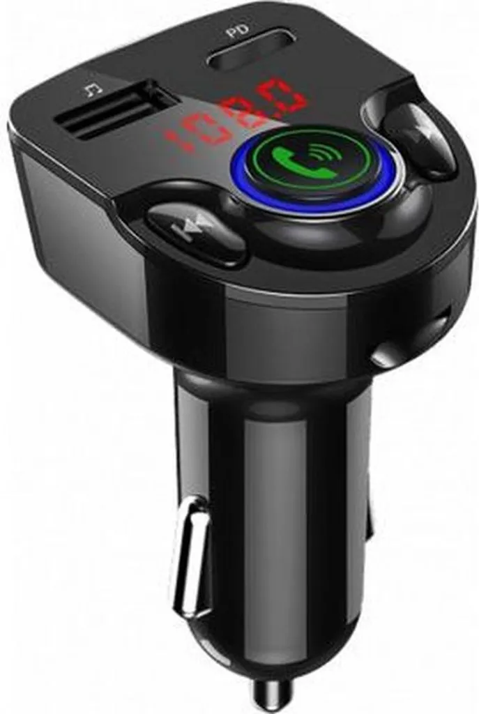 BigBen Connected 25W Caricatore Auto USB-C e Trasmettitore FM Nero