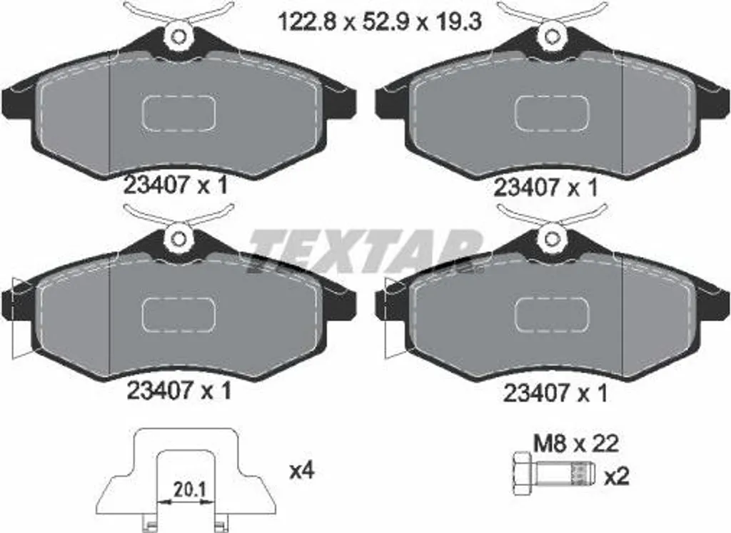 Plaquettes de Frein Idéales pour Citroën C3 - Sécurité Routière Textar 2340702