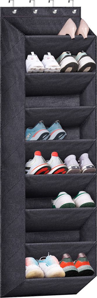 Schuh-Organizer für den Schrank über der Tür mit großen, tiefen Taschen, schmales Schuhregal zum Aufhängen von Stiefeln an der Tür