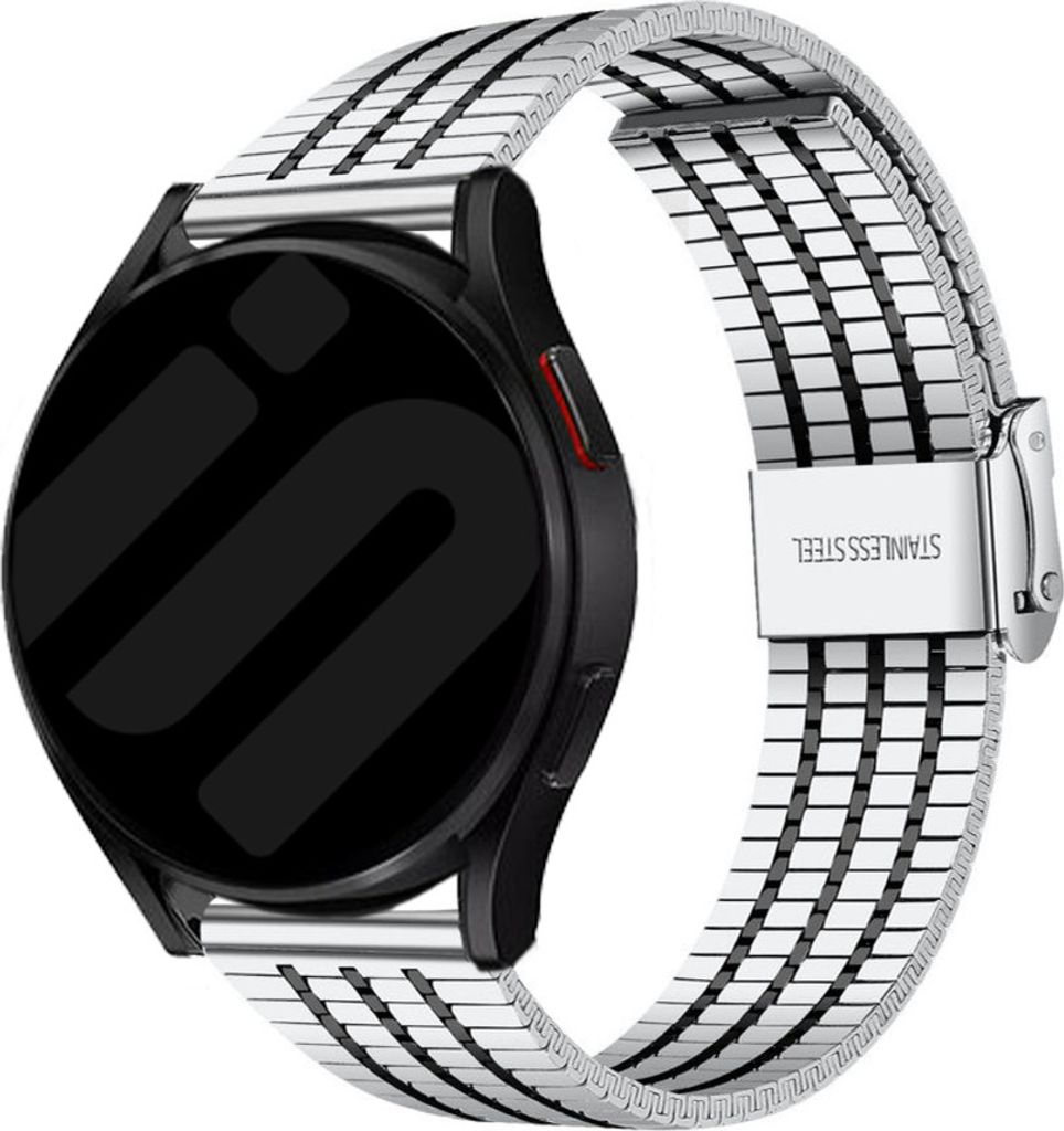 Strap-it Edelstahlarmband - Kompatibel mit Samsung Galaxy Watch 4 Armband 40mm Ersatzarmband Edelstahl - Verstellbarer Verschluss - Hochwertiges Ma...