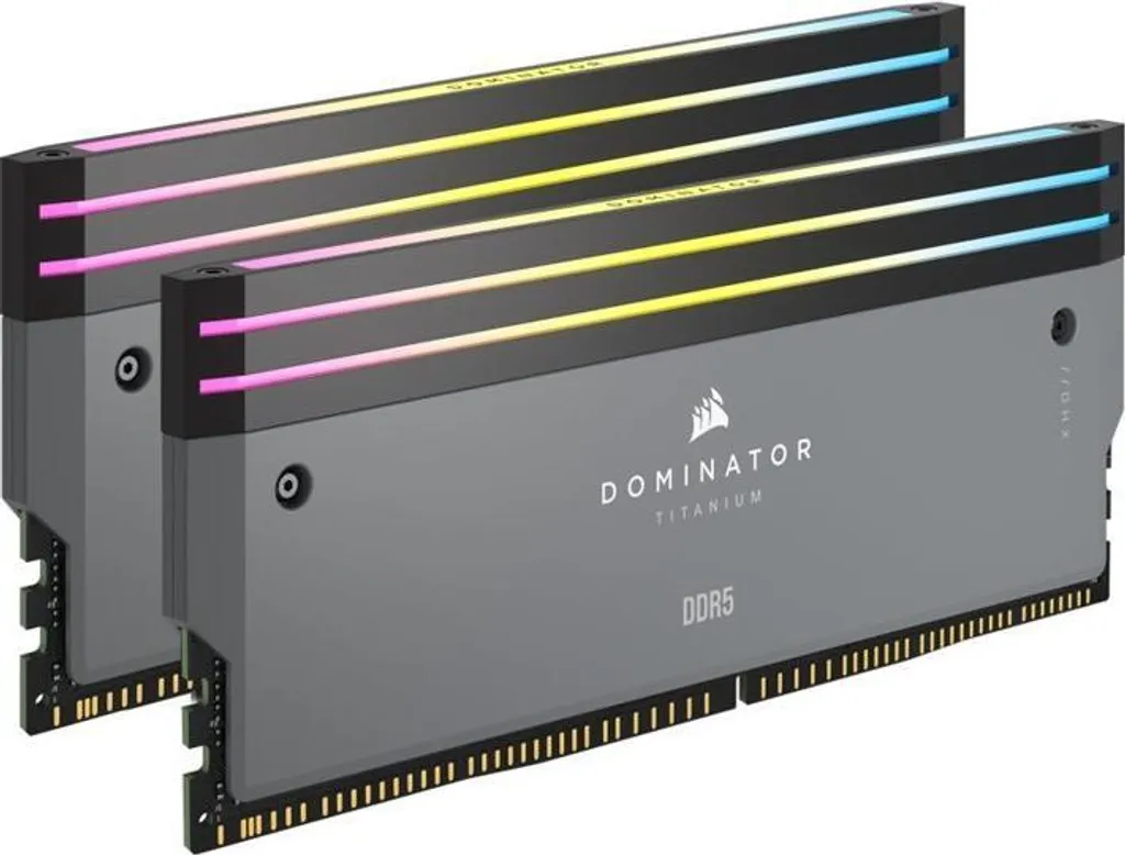 Kit RGB Corsair Dominator Titanium : Illuminez vos Slots Vides Gris
