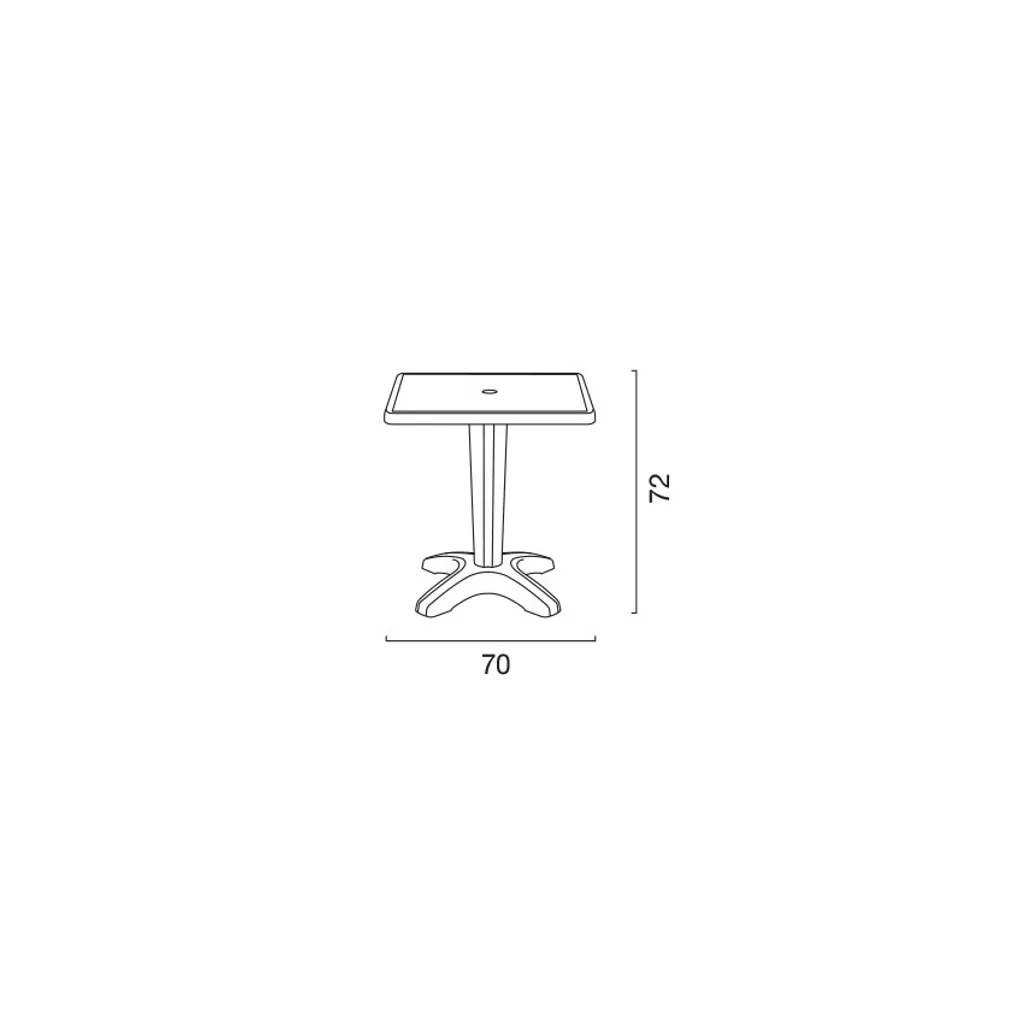 Petit ensemble repas balcon table carrée et 2 chaises design italien - 4