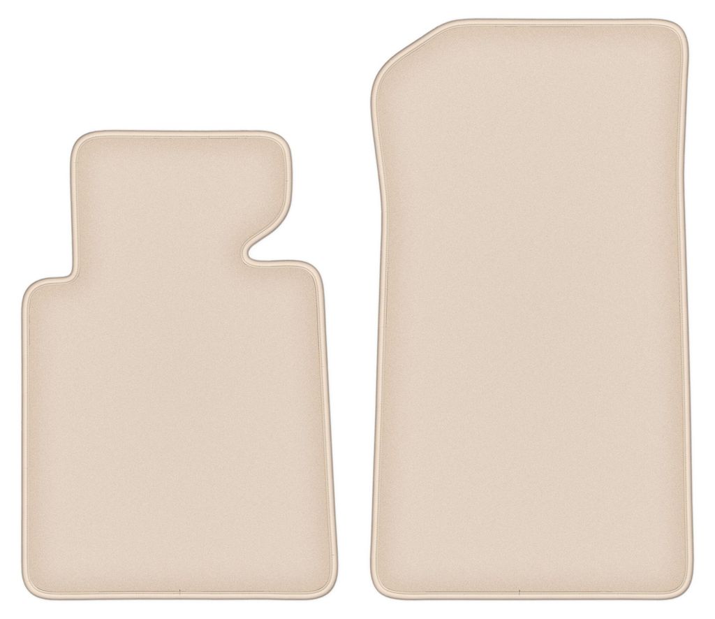 DURBAN Beige Velours-Fußmatten vorne für BMW 3 E46 Kompakt, Coupé, Limousine, Kombi, Touring (1998-2007)