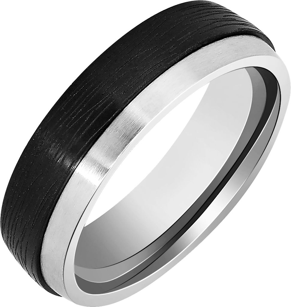Akzent Herren-Partnerring aus Edelstahl, Ionenplattiert, Produktbild 