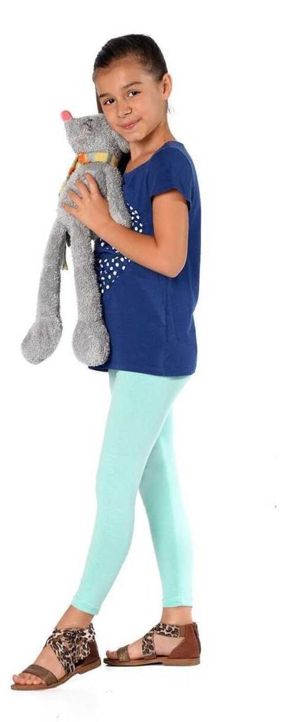 Mädchen Kinder Leggings in 23 Farben Baumwolle; Mintgrün 98 Produktbild 