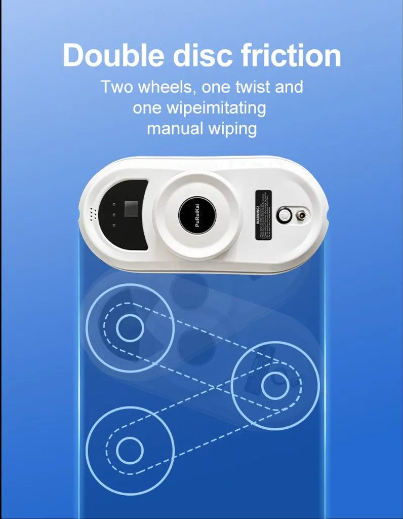 Robot lave-vitres puissant 2800 Pa avec télécommande et navigation IA - 4