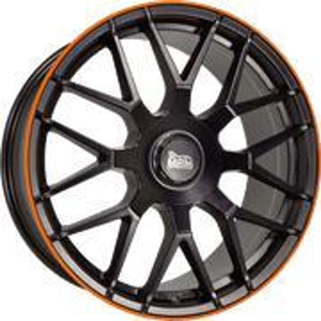 19 Zoll MAM GT1 5x112 ET30 Alufelgen MATT BLACK LIP ORANGE