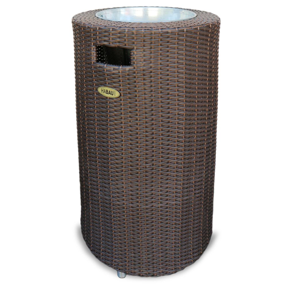 HABAU Pflanzsäule "Miami" aus Polyethylen-Geflecht mit Zinkeinsatz