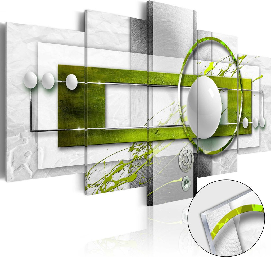 3mm Acrylglasplatte Acrylglasbild - Green Energy 100x50 cm Abstrakt a-A-0140-k-o