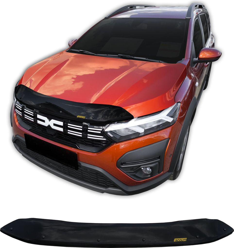 SCOUTT | Motorhaube Windabweiser Insekten Steinschlagschutz Für Dacia Jogger Ab 2021, Aerodynamisch, Einfache Montage, Getönt, Spezielle Halterun...