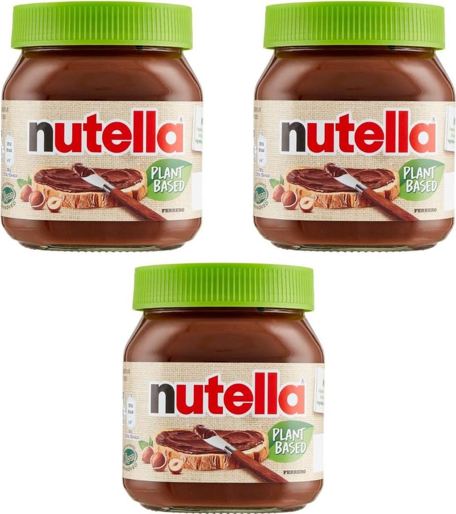 3 x Vegane Nutella, Pflanzliche Haselnusscreme, Aufstrich, Glutenfrei, Laktosefrei, Sparpackung (3 x 350 g)