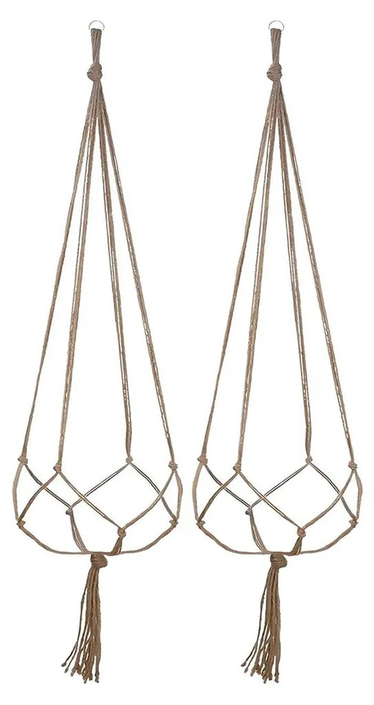 Porte-Plante Suspendu pour Balcon et Salon : Lot de 2 Macramés 105 cm