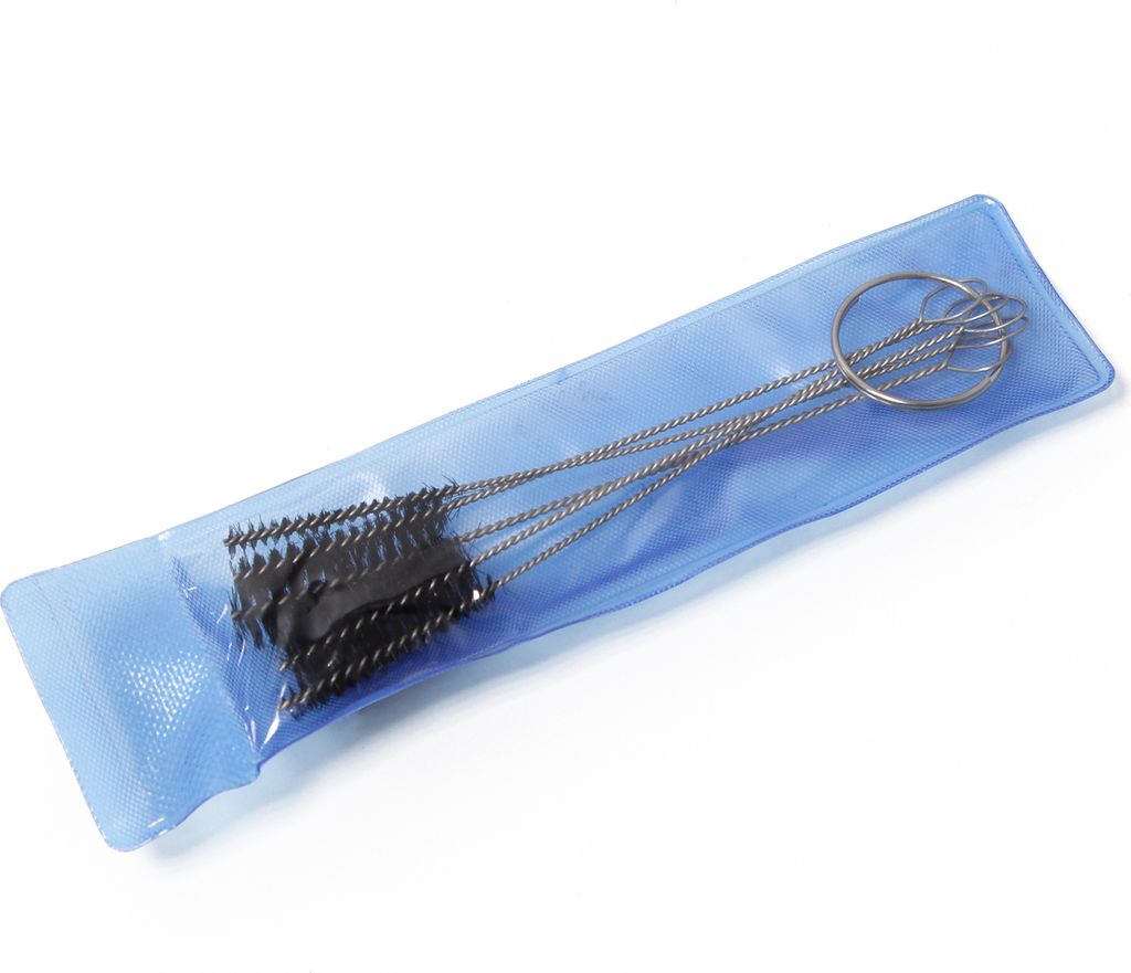 Wiltec 5 teiliges Reinigungsbürsten Set für Airbrushpistolen, 1,5 / 1,09 / 0,88 / 0,73 / 0,63 / 0,55 mm, Airbrush Zubehör zur Reinigung