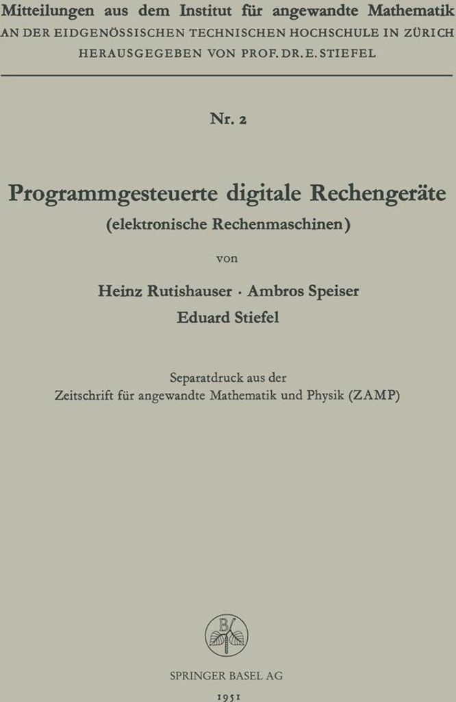 Programmgesteuerte digitale Rechengeräte (elektronische Rechenmaschinen)