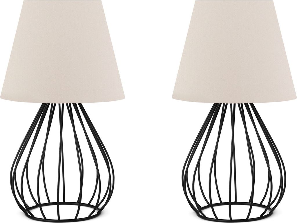 Opviq, AYD - 2519, Tischleuchten, Creme, PVC, 22 x 22 x 36 Produktbild 