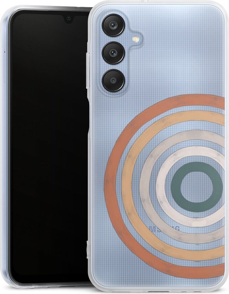 DeinDesign Handyhülle für Samsung Galaxy A25 5G Silikon Hülle Case Smartphone Schutzhülle Kreise Regenbogen Wasserfarbe