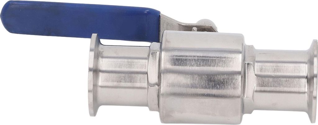 Hygienisches Kugelventil aus Edelstahl mit Schnellmontage-Wasseranschlussklemme für chemische und molekulare Anwendungen, Außendurchmesser 25 mm ...