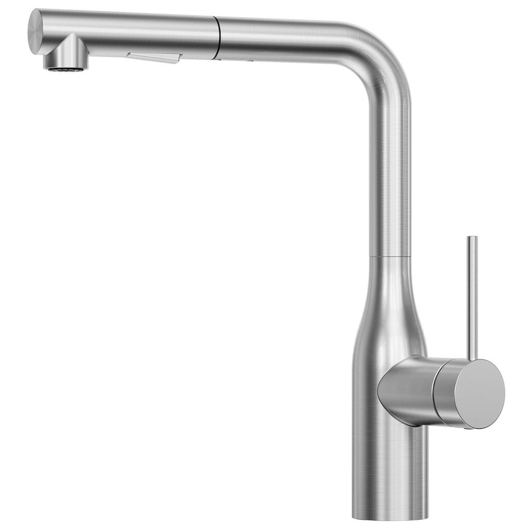 Edelstahl Einhebel Küchenarmatur 304 Cecipa MAX| 360° Drehbar & Ausziehbar (bis 400mm) | Zwei Wasserausgänge (Brause/Direktstrahl) | Matt Schwar...