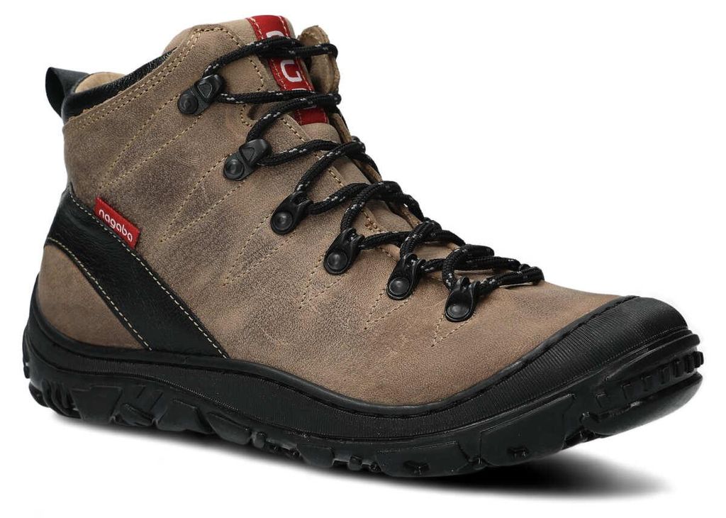 nagaba Boots Damen Wanderschuhe mit Futter Schwarzfilz, Beige, 41