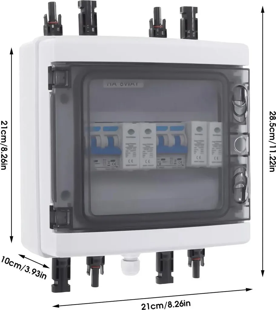 Boîtier de jonction extérieur pour installation solaire 2 chaînes 25A - 6