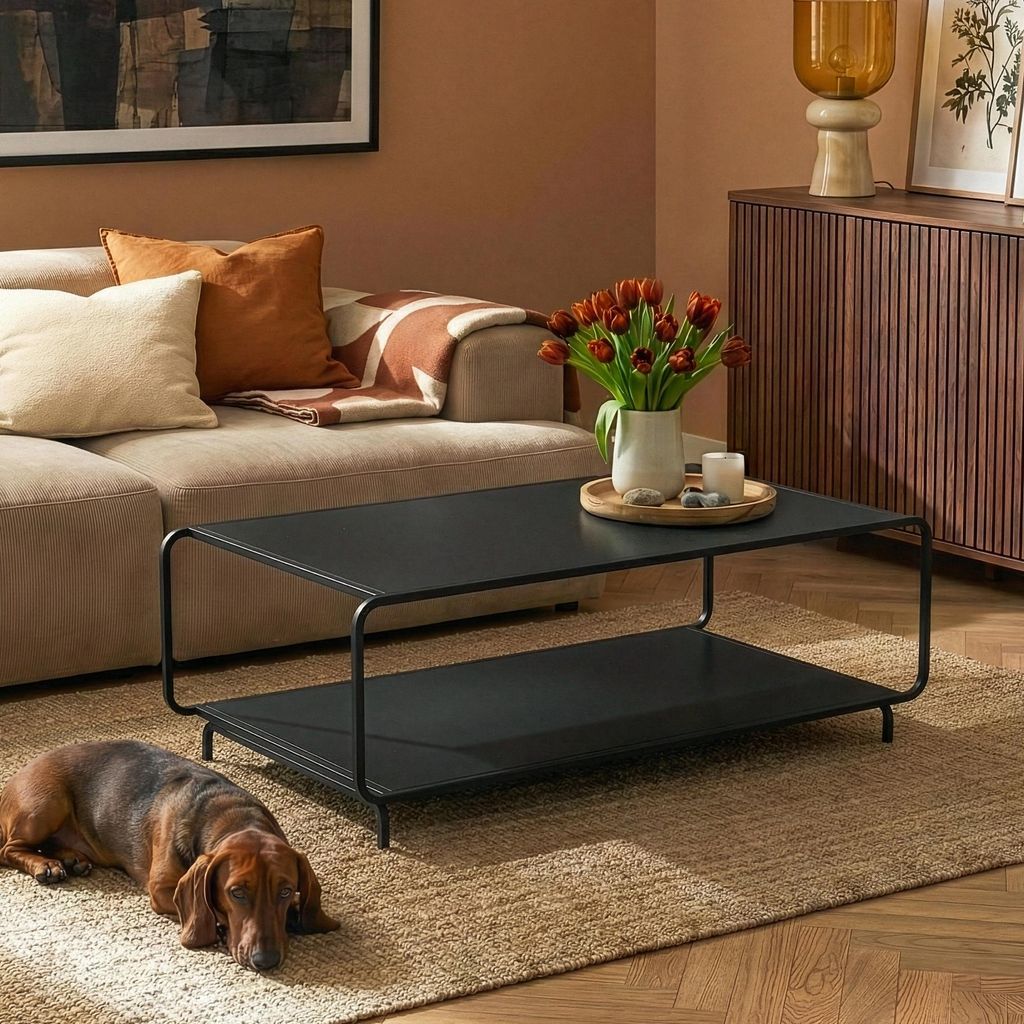 Table basse « Færder » Table de salon 115 x 50 x 45 cm avec Image du produit 