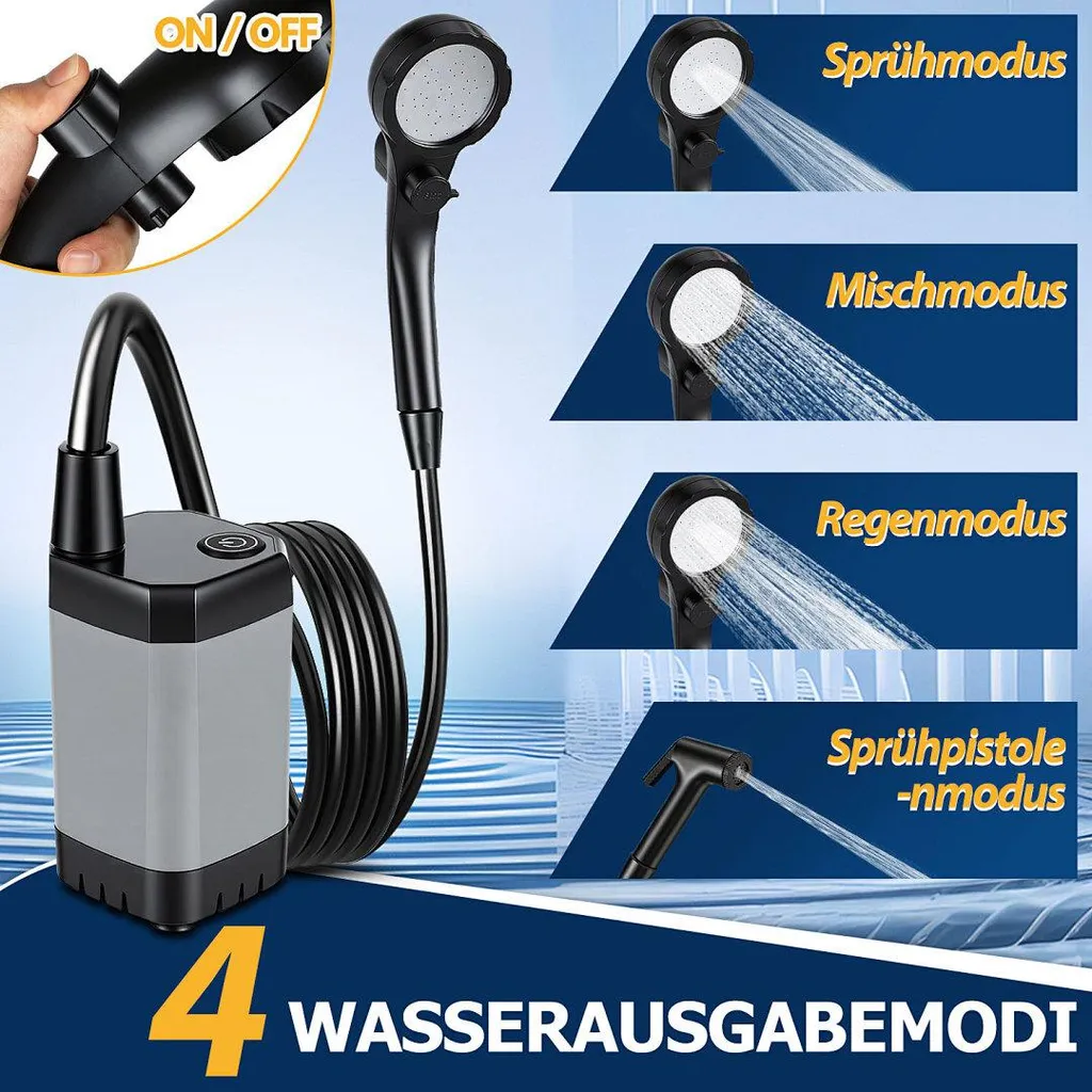 Izrielar Doccia Portatile 20L | Secchio Salvaspazio e Termometro LED - 4