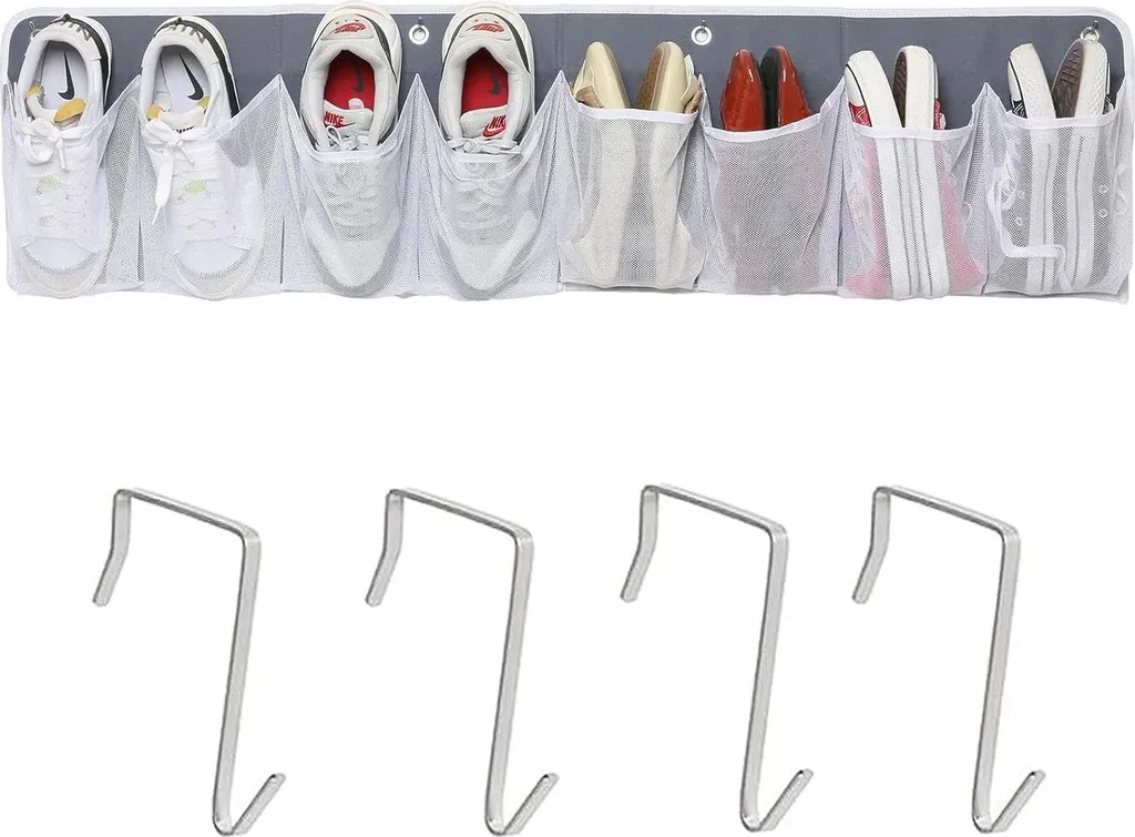 INF Organizzatore sospeso a 8 tasche per camper - Borsa da comodino in tessuto non tessuto Grigio