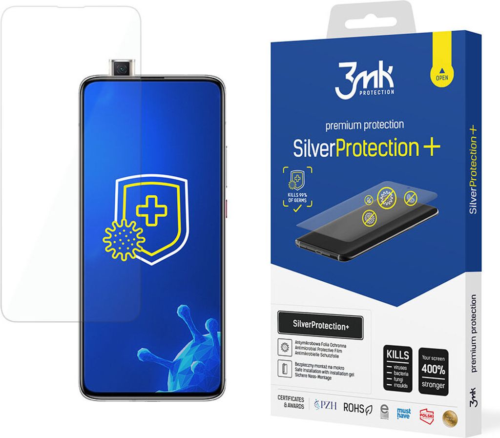 3mk Display Antimikrobielle Schutzfolie SilverProtection+ für Xiaomi Redmi K30 Pro 5G 0,21mm Self-Heal