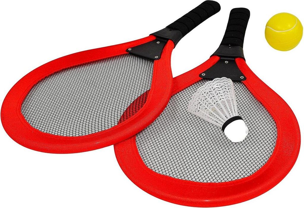 Satz von 2 Schlägern Querruder Badminton Tennisball enero Spielzeug