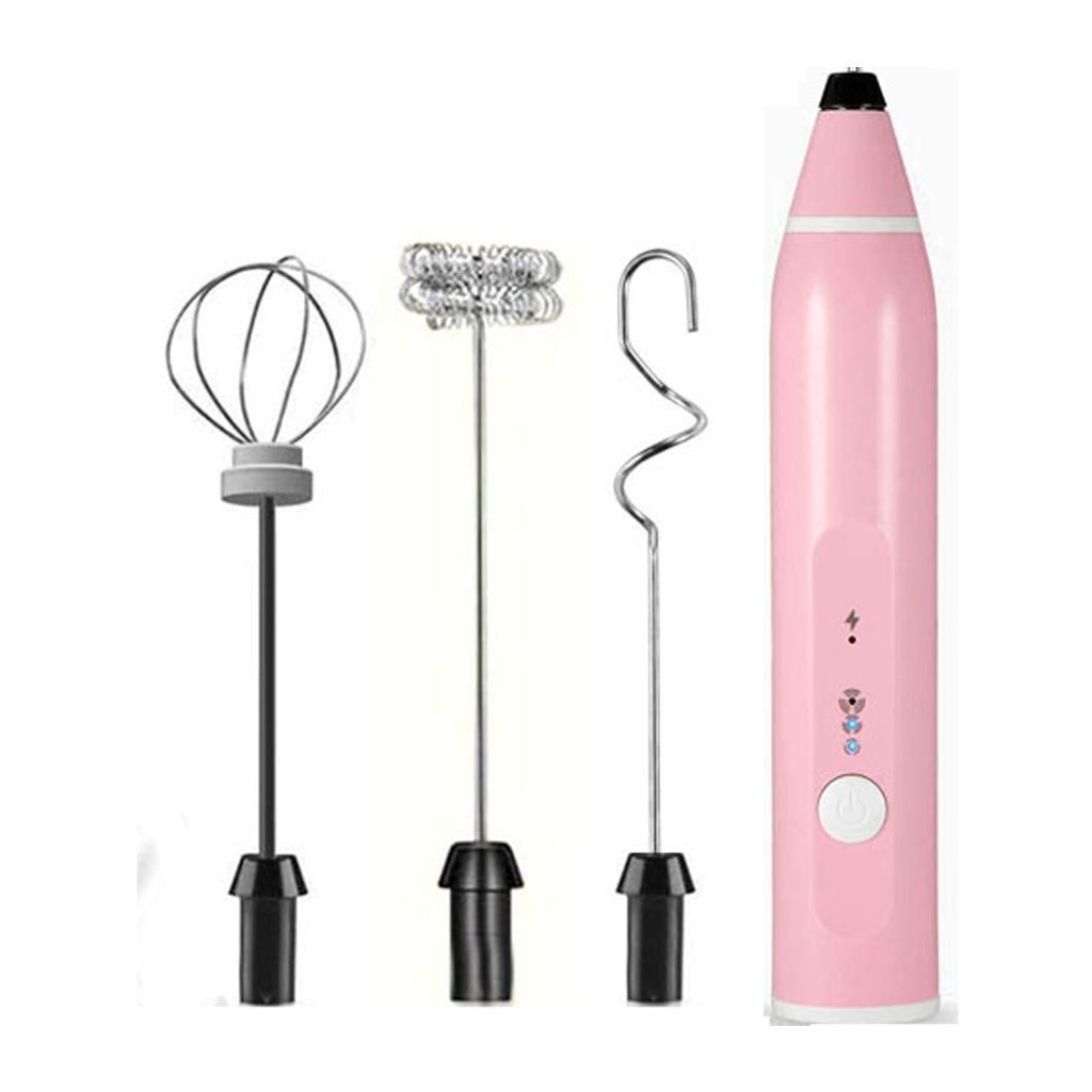 Edelstahl Milchaufschäumer USB - Elektrischer Handmixer Mit 2 Geschwindigkeiten