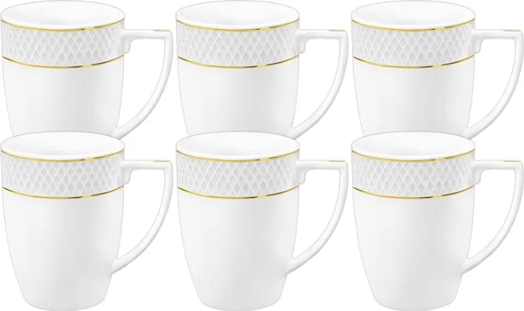 Set 6 Tazze Oro Wilmax 450 ml - Eleganza Chic per la Tua Casa
