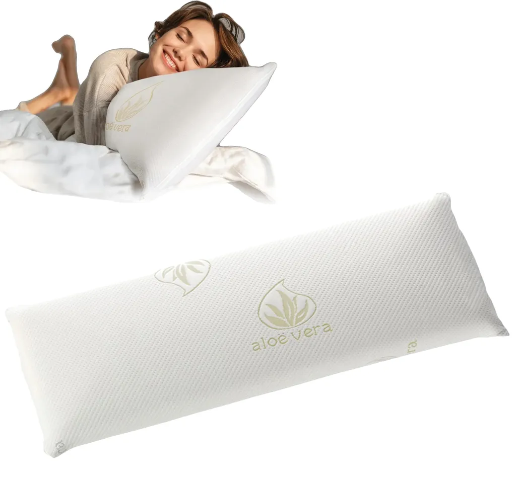Lot de 6 Coussins en Fibres Creuses et Aloe Vera 90x40 cm Ergonomiques