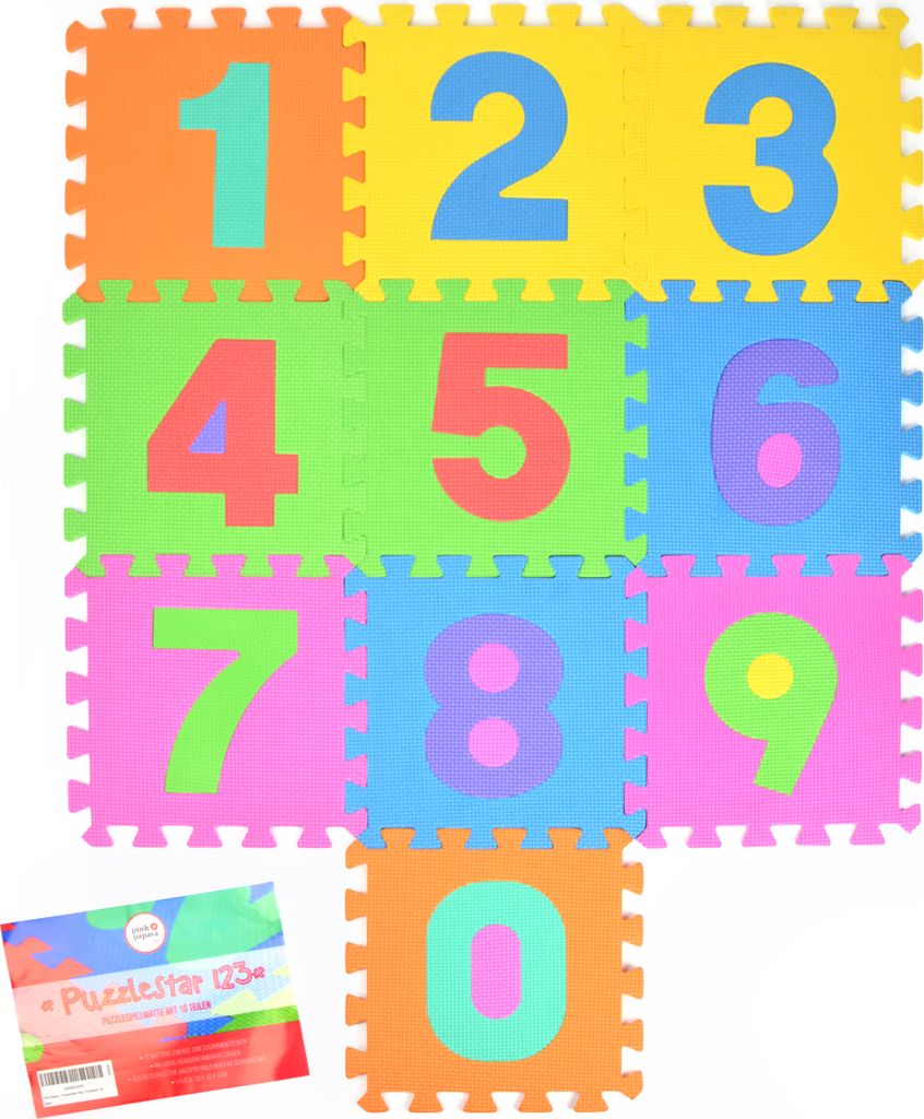 Pink Papaya Puzzlematte "Puzzlestar 123" 10 teilige Produktbild 