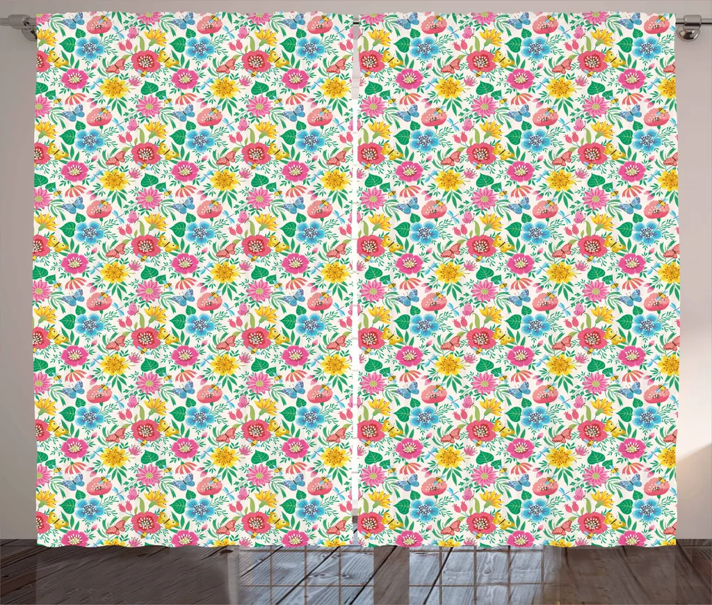 Decorazione Finestre Tenda Rustica ABAKUHAUS Farfalle 280x245