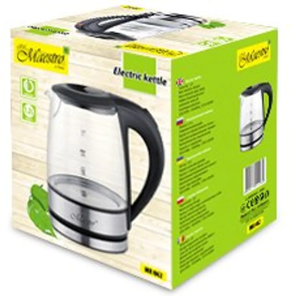 Bouilloire Maestro MR062 en verre borosilicate 1,2 L Chauffe Rapide - 4
