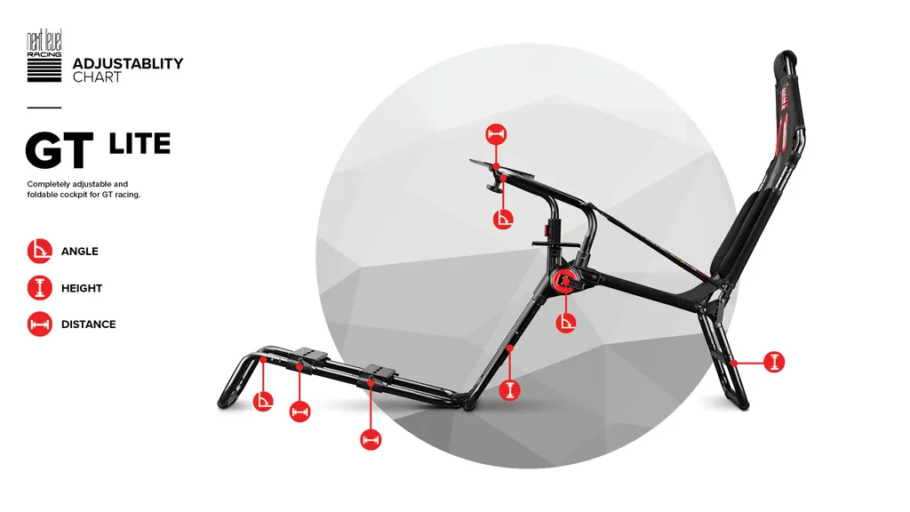 Siège de Simulation de Course GT Lite Next Level Racing Châssis Rigide - 20