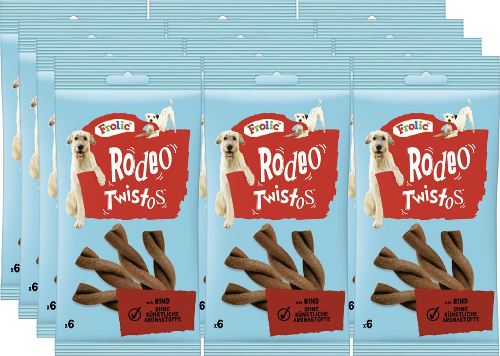 FROLIC™ RODEO™ TWISTOS™ Beutel Rind 12 x 6 Stück Produktbild 