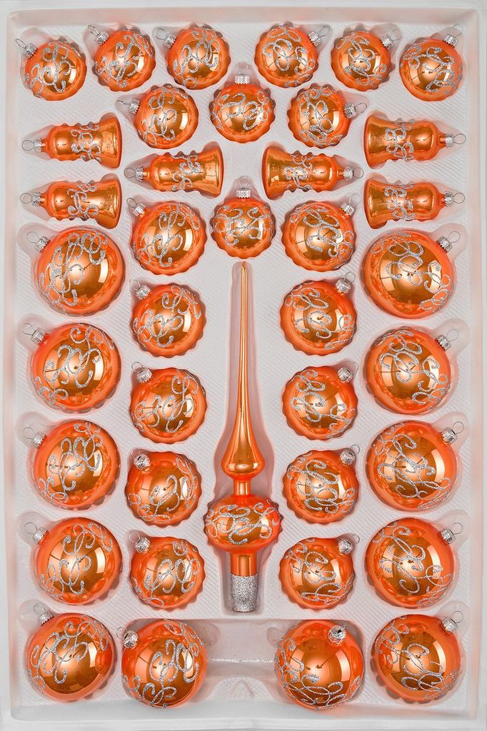 39 tlg. Glas-Weihnachtskugeln Set in Produktbild 