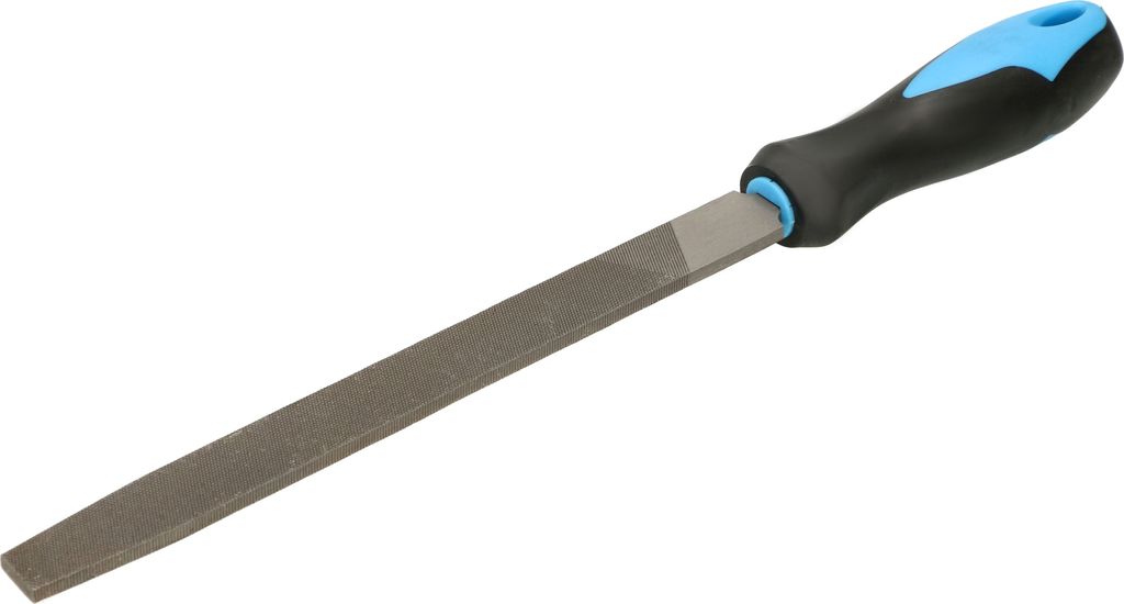 KOTARBAU Werkstatt-Flachfeile 200mm für Metall mit Profiliertem Griff Werkstattfeile Flach