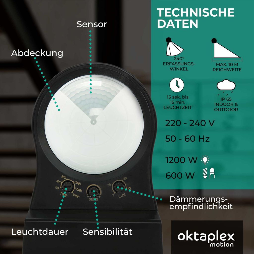 2x Oktaplex Bewegungsmelder IP65 | Kaufland.de