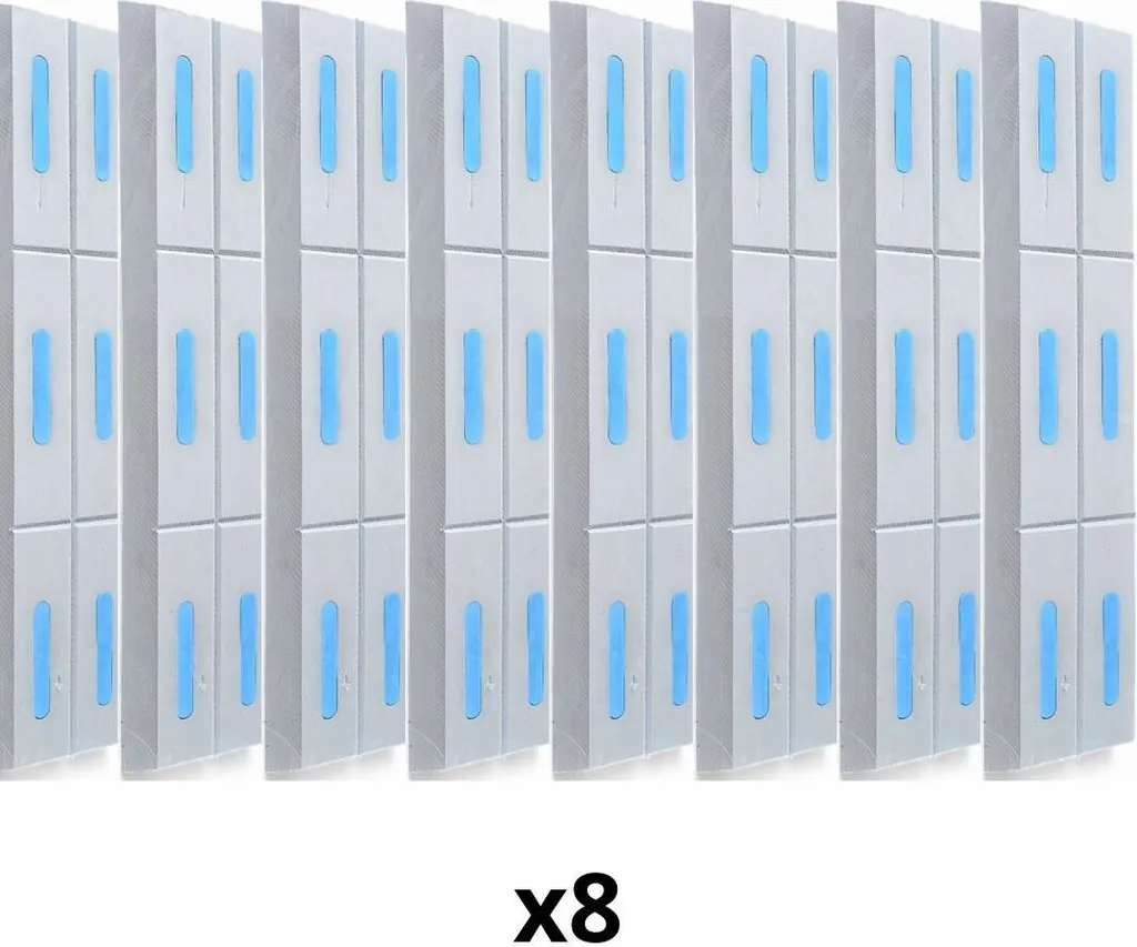 Pare-battage de Ponton Marina Grey 22 - Protection Bateau Lot de 8 Pièces