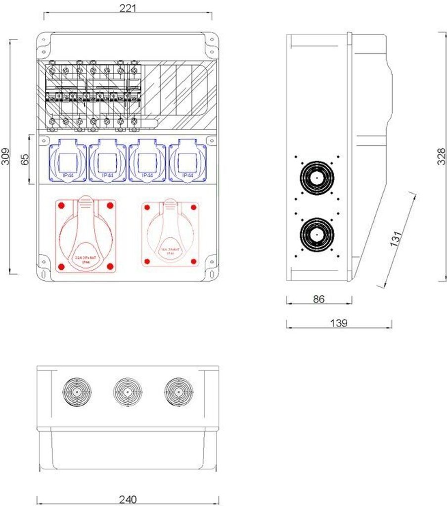 Baustromverteiler Komplett EDO ASTAT 297 PLUS IP65 Produktbild 7